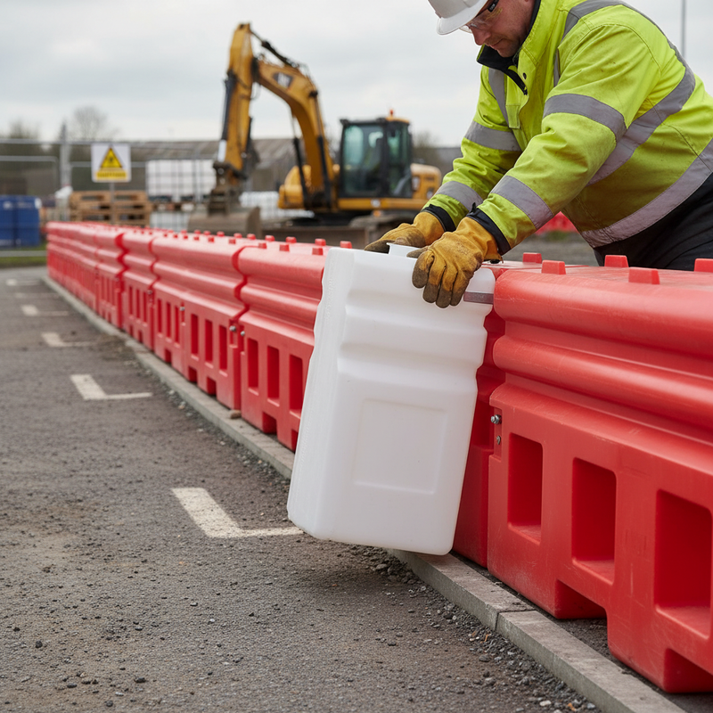 Dim Gray Premium Safety Barrier End Stop - Without Pin for Extra Stability