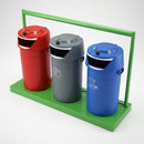 Face Litter Bin 90 Litre Polyethylene Waste Container (view 2)