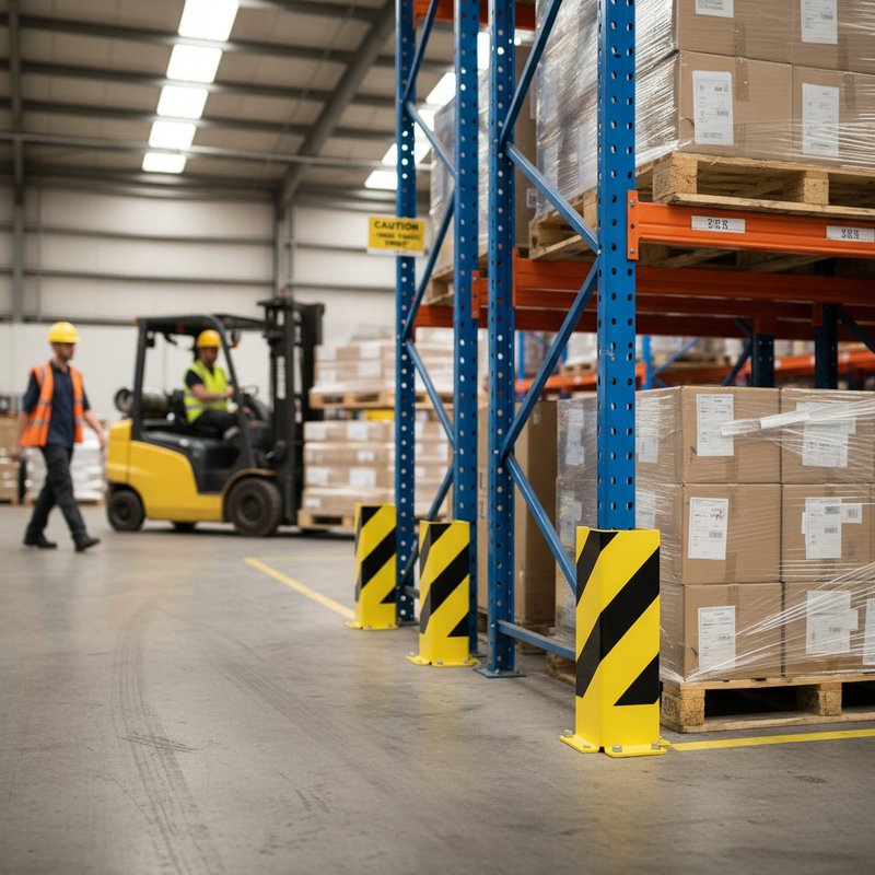 Rosy Brown Heavy Duty Steel Pallet Racking Protectors - 'U' Profile for Maximum Safety