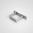 Aluminium Downpipe Clip 72×72mm with 5mm Wall Spacing — RAL 9006