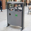 Stainless Steel Dual Compartment Litter Bin – 78 Litre