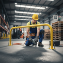 Dark Slate Gray Heavy Duty Galvanised Steel & Powder Coated Hoop Perimeter Barrier - 48mm Diameter