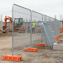 Rosy Brown Heavy Duty Round Top Temporary Fencing Panels for Security and Crowd Control