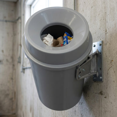 60 litre plastic open top bin grey