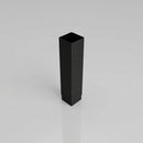 Aluminium Flush Joint Downpipe Sample — Textured Black / 72x72mm