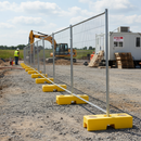 Rosy Brown Heavy Duty Temporary Fencing Plastic Ballast Block - Interlocking Design