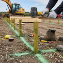 Dim Gray Heavy Duty Treated Wooden Marking Out Stake - Ideal for Construction