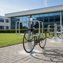 Gray Heavy Duty Galvanised Cycle Holder for Two Bicycles