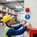 Gray Premium Fire Safety Signs - Exclamation Mark for Emergency Exits