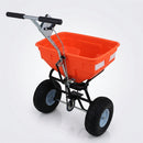 57kg capacity salt spreader with raincover and reflective strips (view 2)