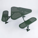 2000mm Steel Picnic Table with 9-Seat Tri-Design (view 2)