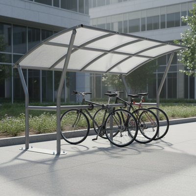 Premium Bike Shelter with Clear Roof - Flexible Extension Bays