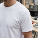 Classic Cotton Crew Neck Work T-Shirt - White