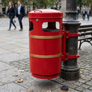 Closed Top Steel Litter Bin with Slam Lock