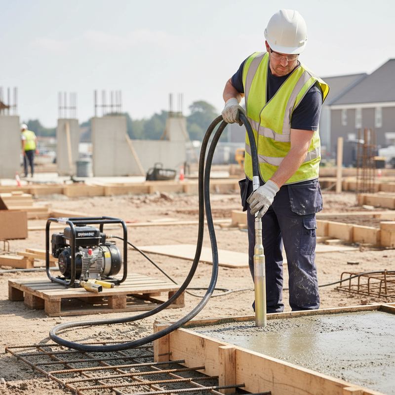 Light Gray High-Performance 60MM Poker Head with 6 Metre Flexible Drive