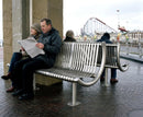 1820 x 870mm stainless steel public seating bench