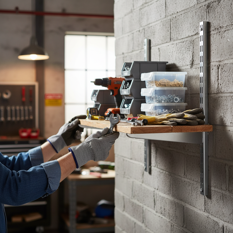 Dark Slate Gray Premium Twin Slot Bracket - Heavy Duty Stainless Steel Support