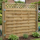 Flat Top Fence Panel with Trellis 6ft x 6ft