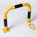 600 x 750mm removable steel collision protection guard yellow/black (view 2)