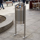 Stainless Steel Perforated Stand-Up Litter Bin
