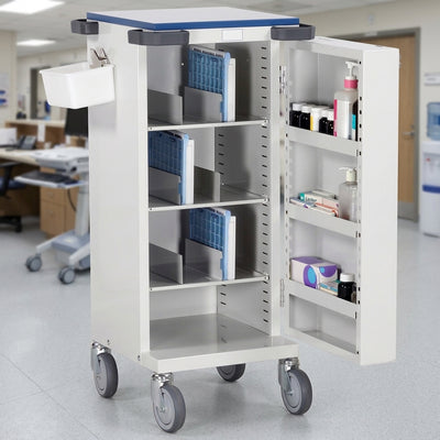 Unit Dosage Trolley 30-Cassette Capacity with Adjustable Shelving