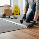 Dark Gray Premium Carpet Cover Flooring Profile - 900mm Silver Finish