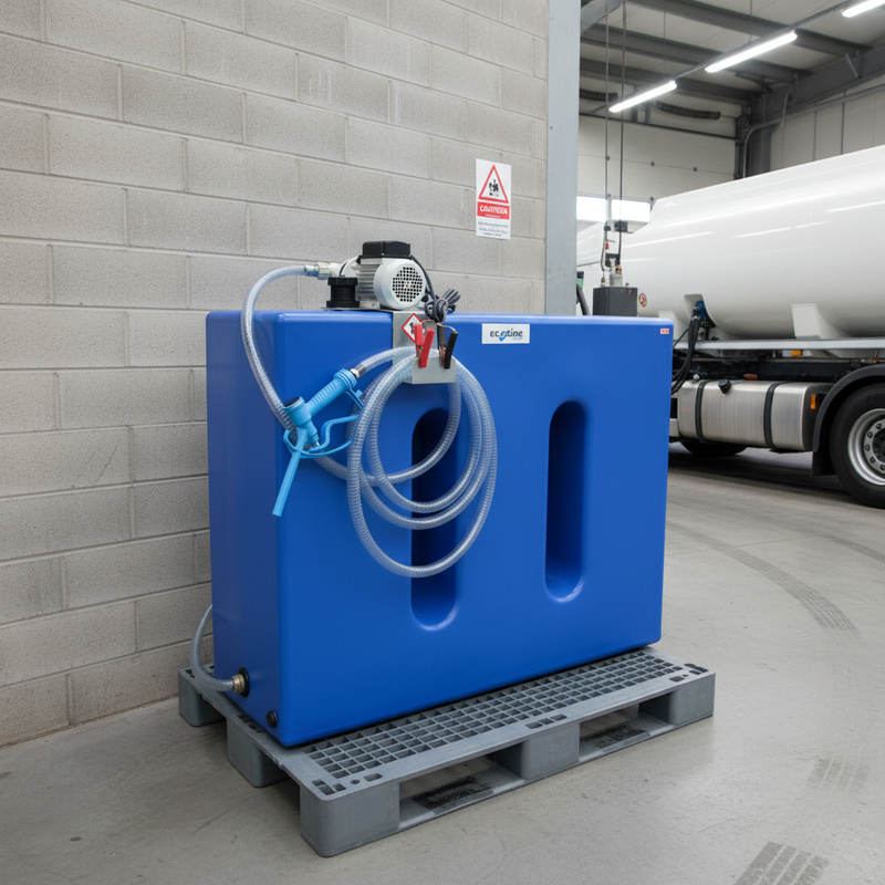 Dark Gray 500 Litre Heavy Duty Adblue Transfer Tank with Pump