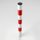 76mm Steel Security Bollard 1180mm High Visibility White (view 2)