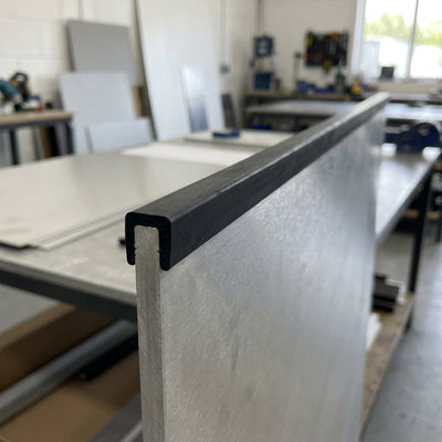 Square Rubber Edge Protector 12.5x18mm for 13mm Panels - 1m EPDM