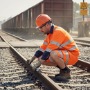 Dim Gray High-Visibility Premium Rail Spec Shorts - Orange