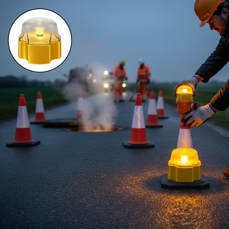 Dark Slate Gray Premium Rechargeable Road Light Lamp for Safety and Visibility