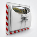 1000 x 800mm P.A.S Traffic Mirror with Red & White Frame (view 2)