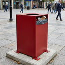 Steel Litter Bin 120 Litre – Open Top or Lidded Outdoor Waste