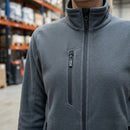 Steel Grey Women's Low-Shedding Fleece Zip Jacket (view 2)