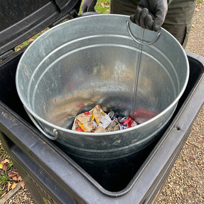 84 Litre Circular Galvanised Steel Bin Liner with Internal Handles