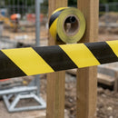 75mm Yellow & Black Non-Adhesive Cordon Tape - 500m (view 2)