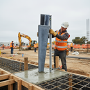 Lavender Professional Heavy Duty Post for Concrete Installation with Compatibility for 2 Barriers