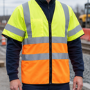 Hi-Vis Yellow/Orange Flame Resistant Vest with Sleeves Class 3/2