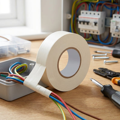 19mm White PVC Electrical Insulation Tape - 20m