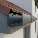Aluminium Box Gutter Sample — 150mm Profile — RAL 7016 (in use)