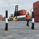 Light Slate Gray Removable Square Heavy Duty Safety Bollards - 1000mm Above Ground