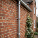 Traditional Non-Eared Downpipe 76mm Diameter × 3m Length — RAL 9006 (in use)