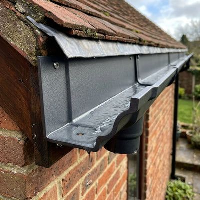 Moulded Ogee Aluminium Gutter Length 125 x 100mm x 1.83m