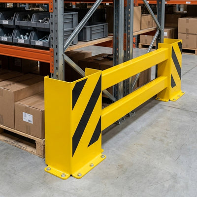 500 × 900–1300mm Adjustable Racking End Frame Protector Steel
