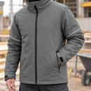 Windproof Fleece Lined Softshell Work Jacket - Steel Grey (view 2)