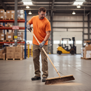 Rosy Brown Heavy Duty Platform Broom with 24" Handle for Indoor & Outdoor Use