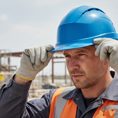 Premium Vented Safety Helmet with Rotor Adjustment for Comfort