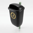 50 Litre polyethylene post-mountable litter bin (view 2)