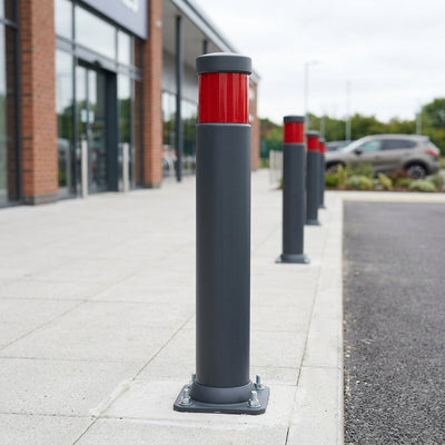 150mm Banded Bollard, MDPE, contemporary design