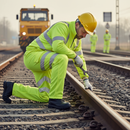 Rosy Brown Premium Hi-Visibility Fleece Jogging Bottoms in Saturn Yellow